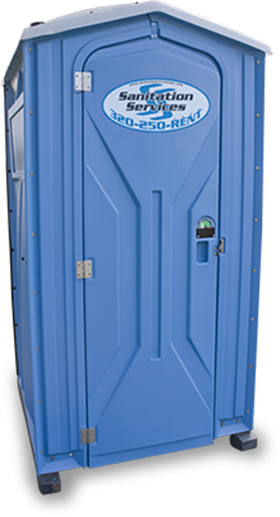 Isolated Porta Potty